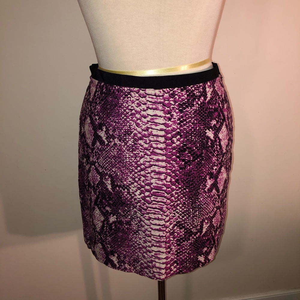 LOFT Colorful snake-print skirt